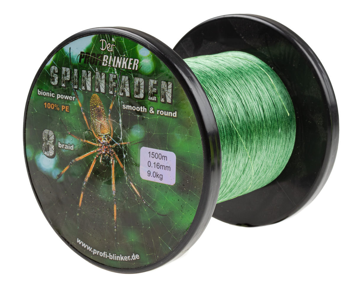 ProfiBlinker Spinnfaden algengrün 0,16mm / Tragkraft 9kg / 1500m 
