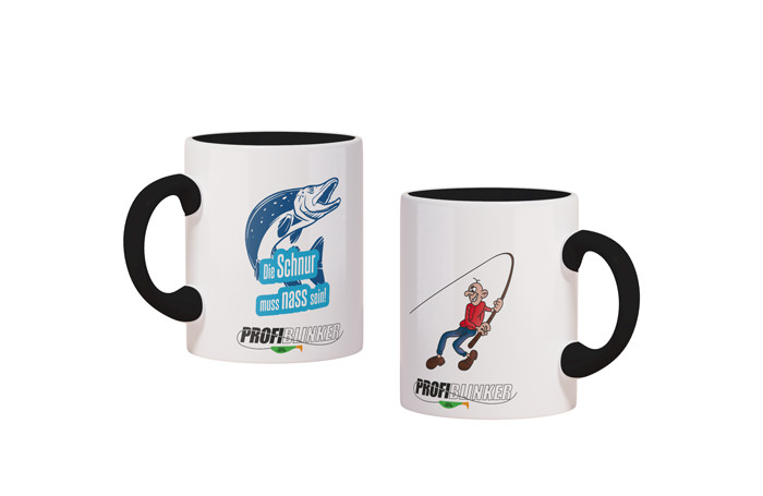 ProfiBlinker Kaffeepott Keramik schwarz - Motiv ''Die Schnur muss nass sein'' 