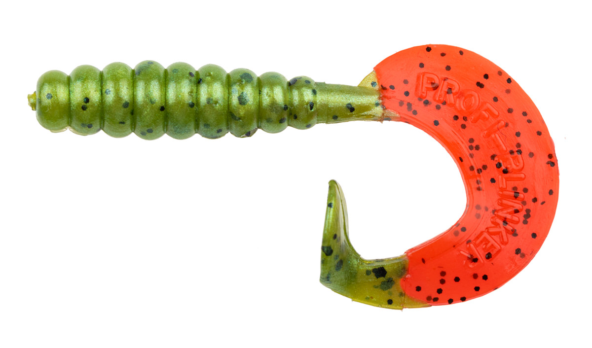 ProfiBlinker Turbotail Größe A/0 3cm Raubfisch-Grün / 10er Pack 