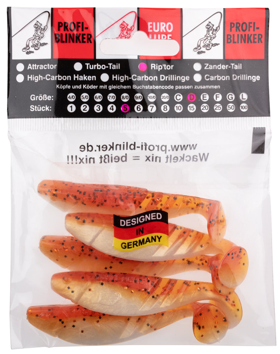 ProfiBlinker Riptor Größe D 8cm Braun-Metallic / 5er Pack 