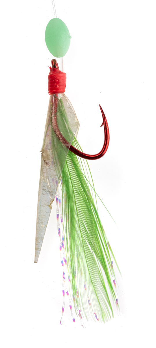 ProfiBlinker Großfisch-Paternoster mit XX-Strong High Energy Wirbel / Grüne Feder / Größe 1/0 / 3er Pack