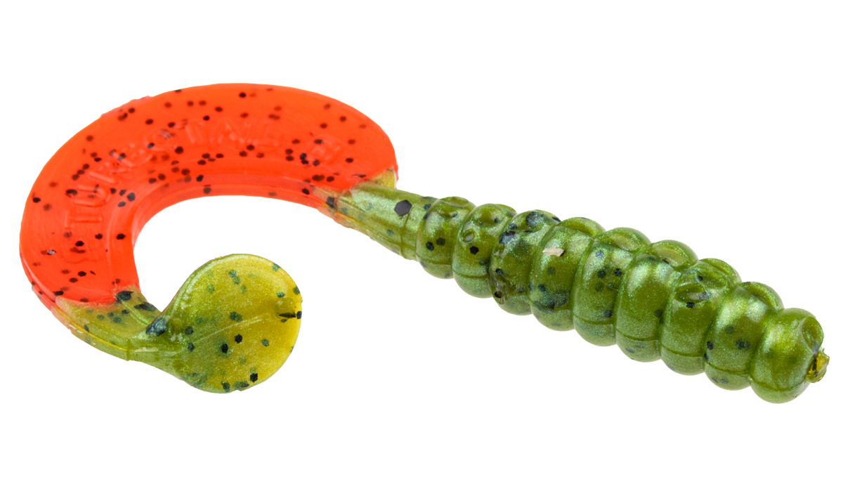 ProfiBlinker Turbotail Größe A/0 3cm Raubfisch-Grün / 10er Pack 