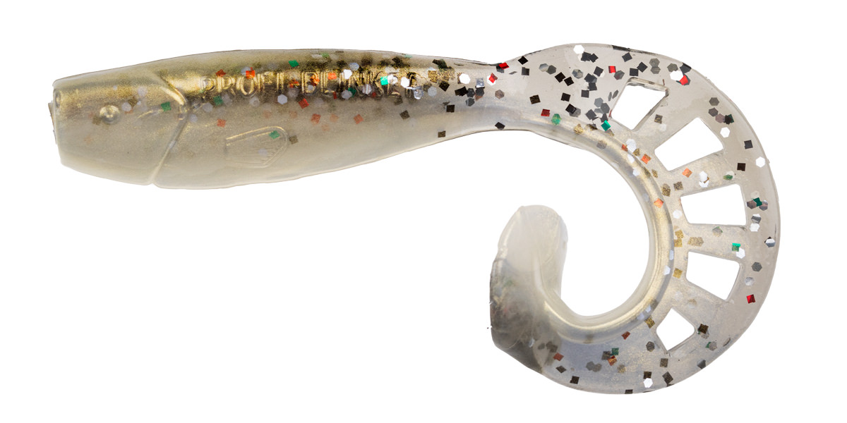 ProfiBlinker Zandertail Größe D 10cm Perl / Perlmutt-Weiß / Gold-Metallisierend / 5er Pack 