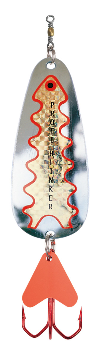 Profiblinker Der Profi-Blinker mit High-Carbon Drilling Silber mit Reflex-Folie / Gold-Metallic-Dekor /Größe A / 5g / 35mm