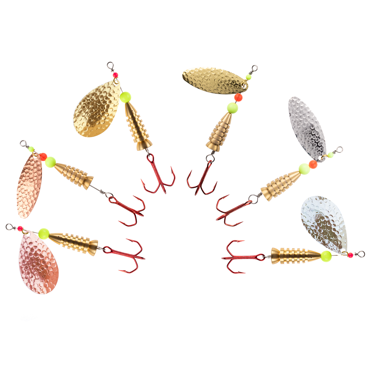 ProfiBlinker Prollex Spinner mit Drilling Blatt gehämmert