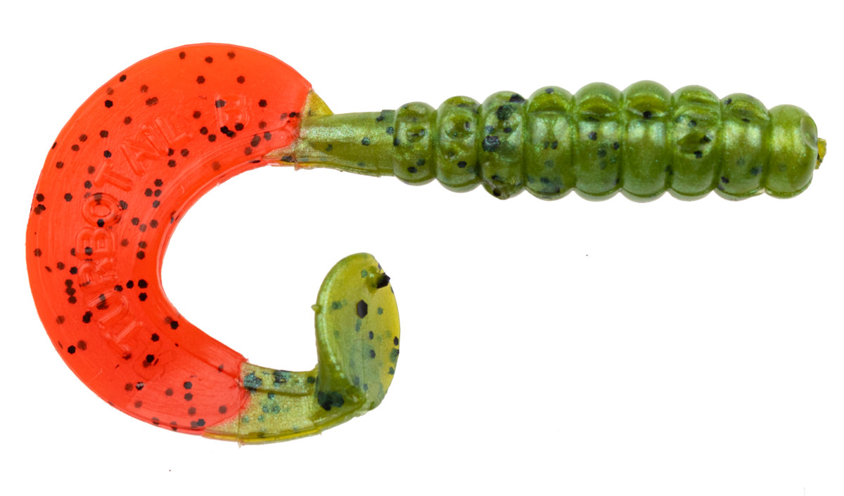 ProfiBlinker Turbotail Größe A/0 3cm Raubfisch-Grün / 10er Pack 