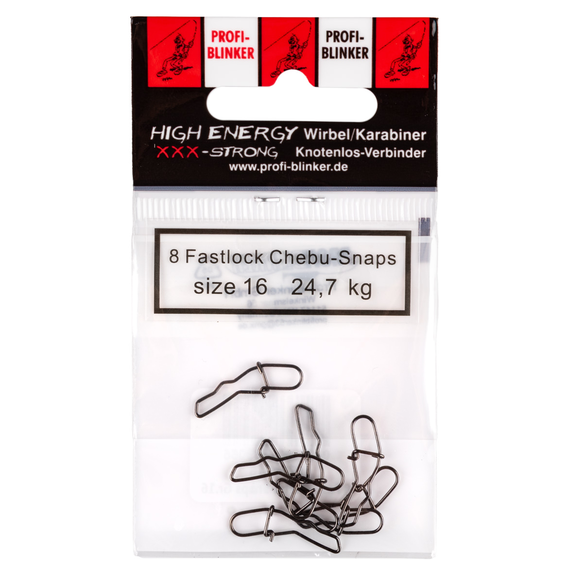 ProfiBlinker Fastlock Cheburashka Snap / Größe 16 / Tragkraft 24,7 kg / 8er Pack 