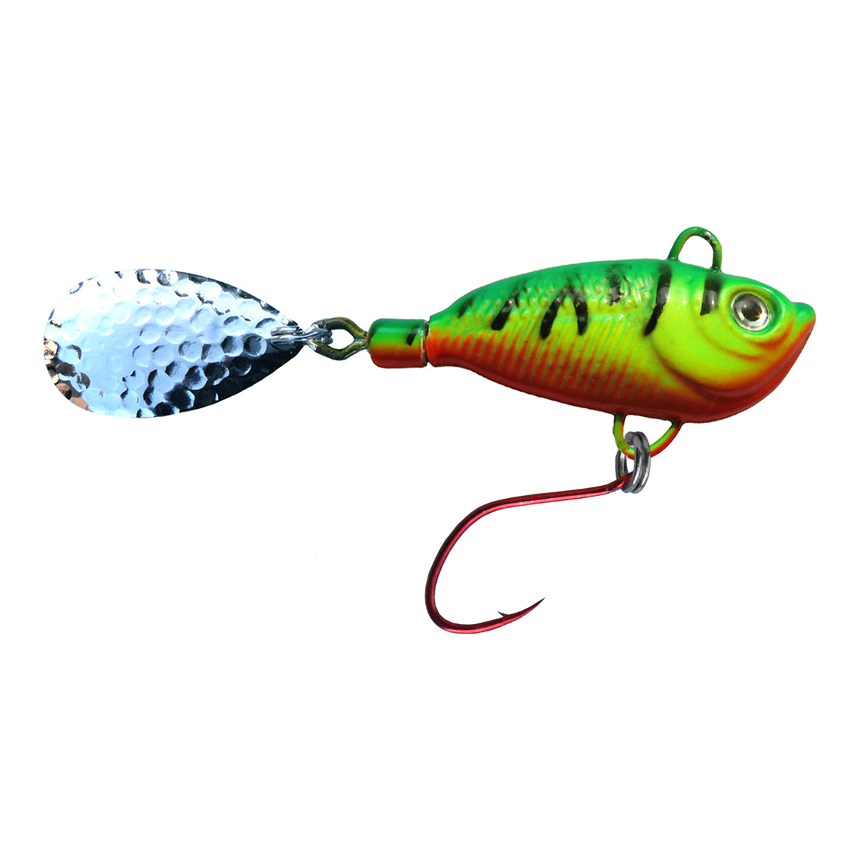 ProfiBlinker Trout Professional Spinner-Jig mit Einzelhaken Firetiger / Silber Blatt / 7g / 1 Stück