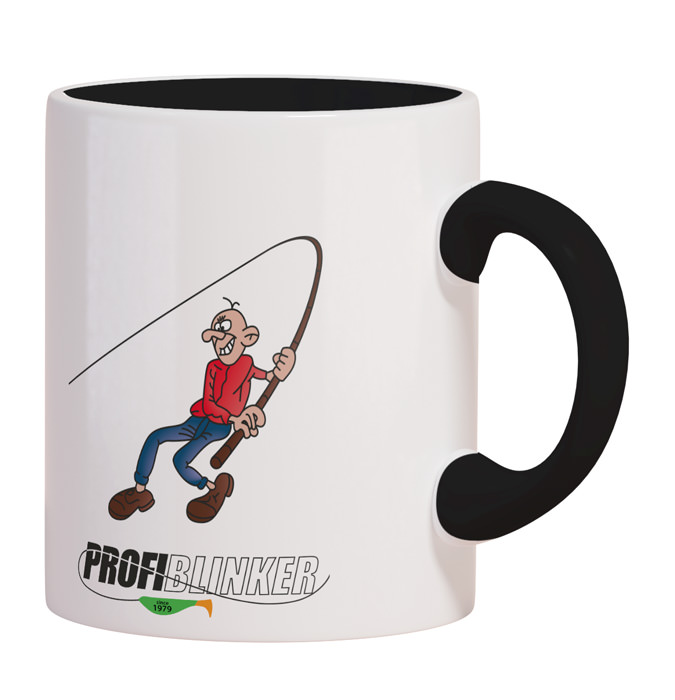 ProfiBlinker Kaffeepott Keramik schwarz - Motiv ''Die Schnur muss nass sein'' 