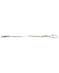 ProfiBlinker Power-Wire Fertigmontage 1x19 mit Wirbel und Snap in Bronze / 30cm / 12kg Tragkraft / 20er Pack