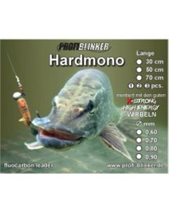 Hardmono-Vorfach aus Fluocarbon 50cm, Ø 0,70mm 3 Stück